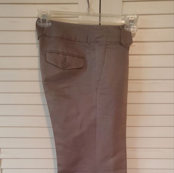 Banana Republic Martin Fit 00P Wide Leg Slacks mushroom color - Picture 8 of 12